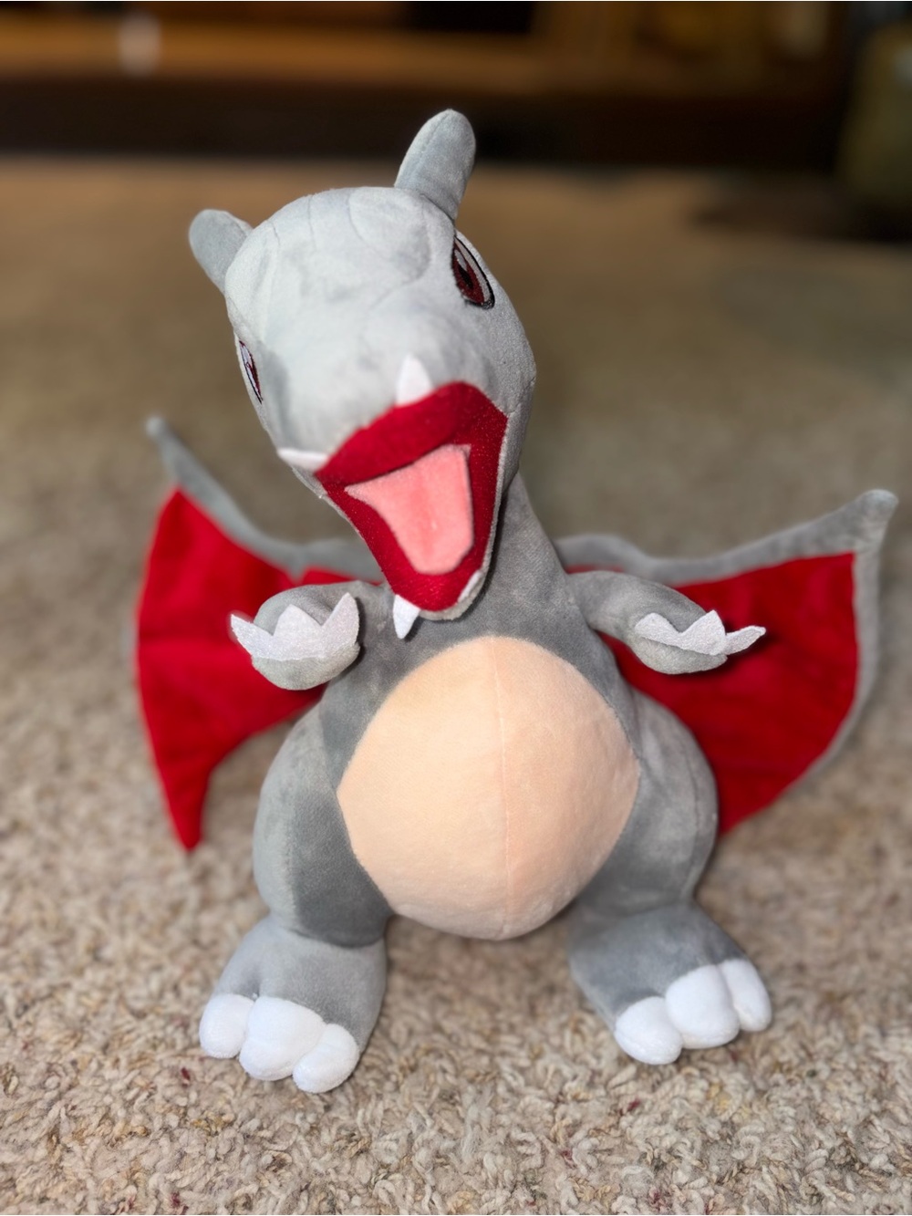 Pokemon Gray and Red Charizard Plush